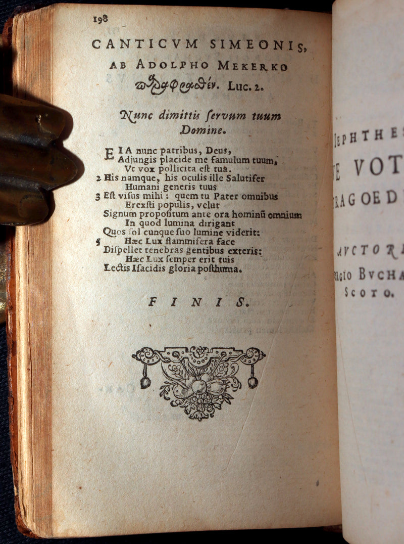 1628 Rare Book - Georgii Buchanani - Scottish Poems by George Buchanan