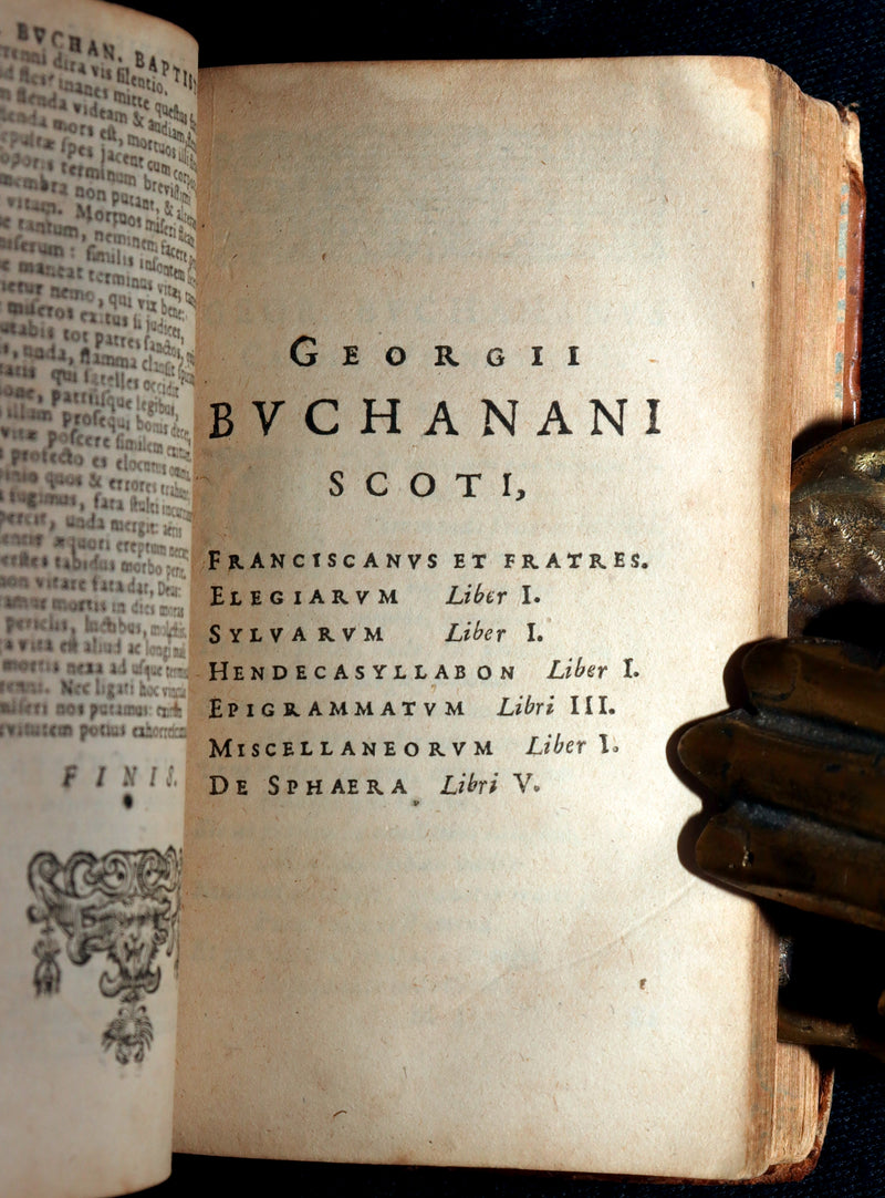 1628 Rare Book - Georgii Buchanani - Scottish Poems by George Buchanan