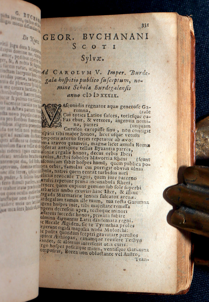 1628 Rare Book - Georgii Buchanani - Scottish Poems by George Buchanan