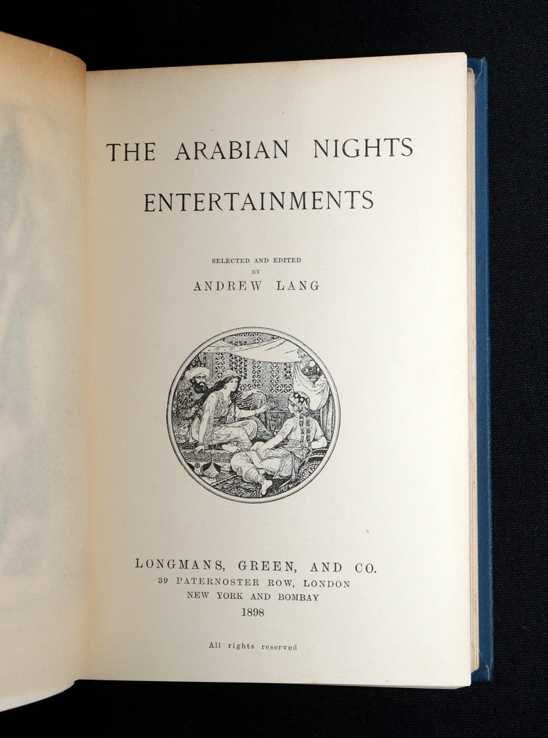 1898 Rare First Edition - The Arabian Nights by Andrew Lang, Illustrated