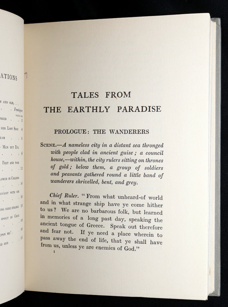 1913 Rare Book - Tales From The Earthly Paradise by William Morris, Illustrated