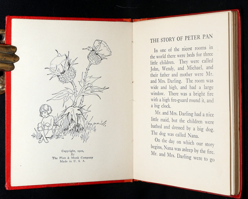 1922 First Edition Illustrated by Ruth Wood - Children’s Hour with Peter Pan