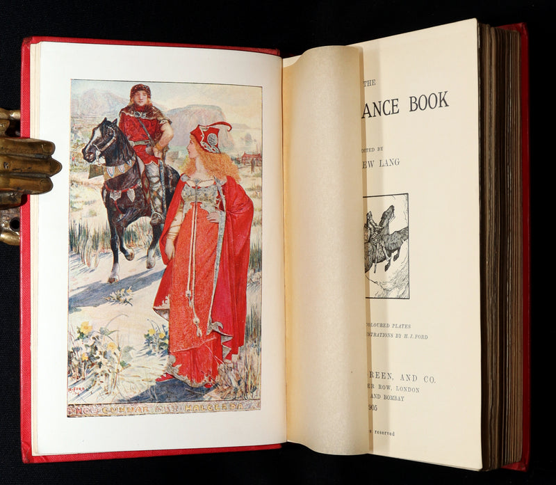 1905 First Edition - The Red Romance Book by Andrew Lang, Illustrated by HJ Ford