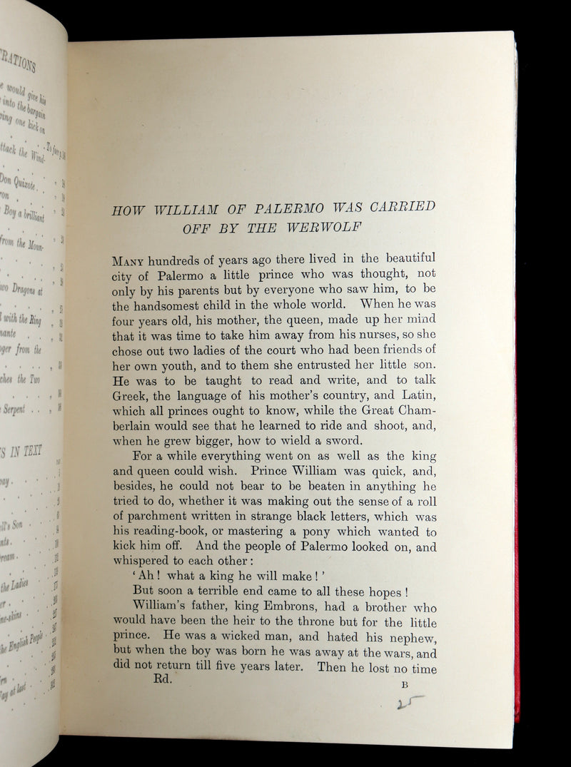 1905 First Edition - The Red Romance Book by Andrew Lang, Illustrated by HJ Ford