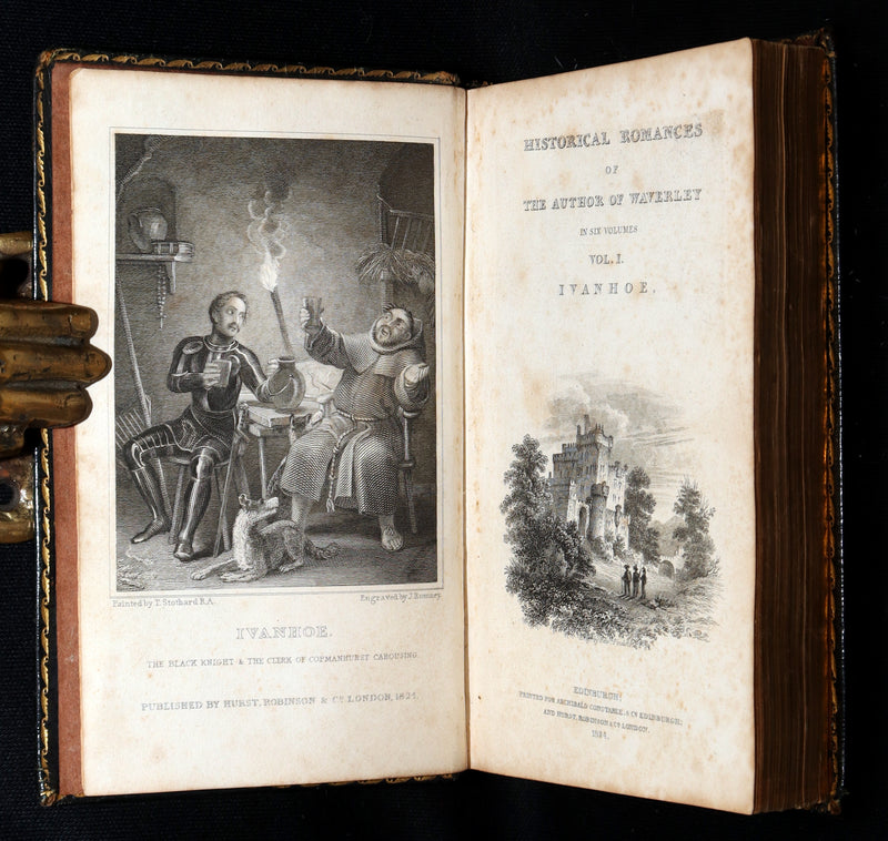 1824 Rare Book Set - Sir Walter Scott’s Historical Romances, Ivanhoe, etc.