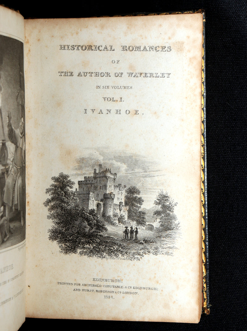1824 Rare Book Set - Sir Walter Scott’s Historical Romances, Ivanhoe, etc.