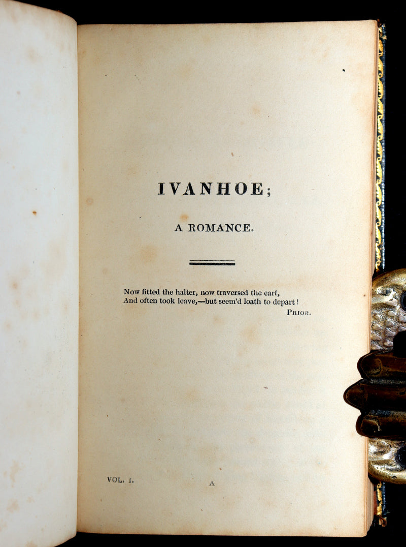 1824 Rare Book Set - Sir Walter Scott’s Historical Romances, Ivanhoe, etc.
