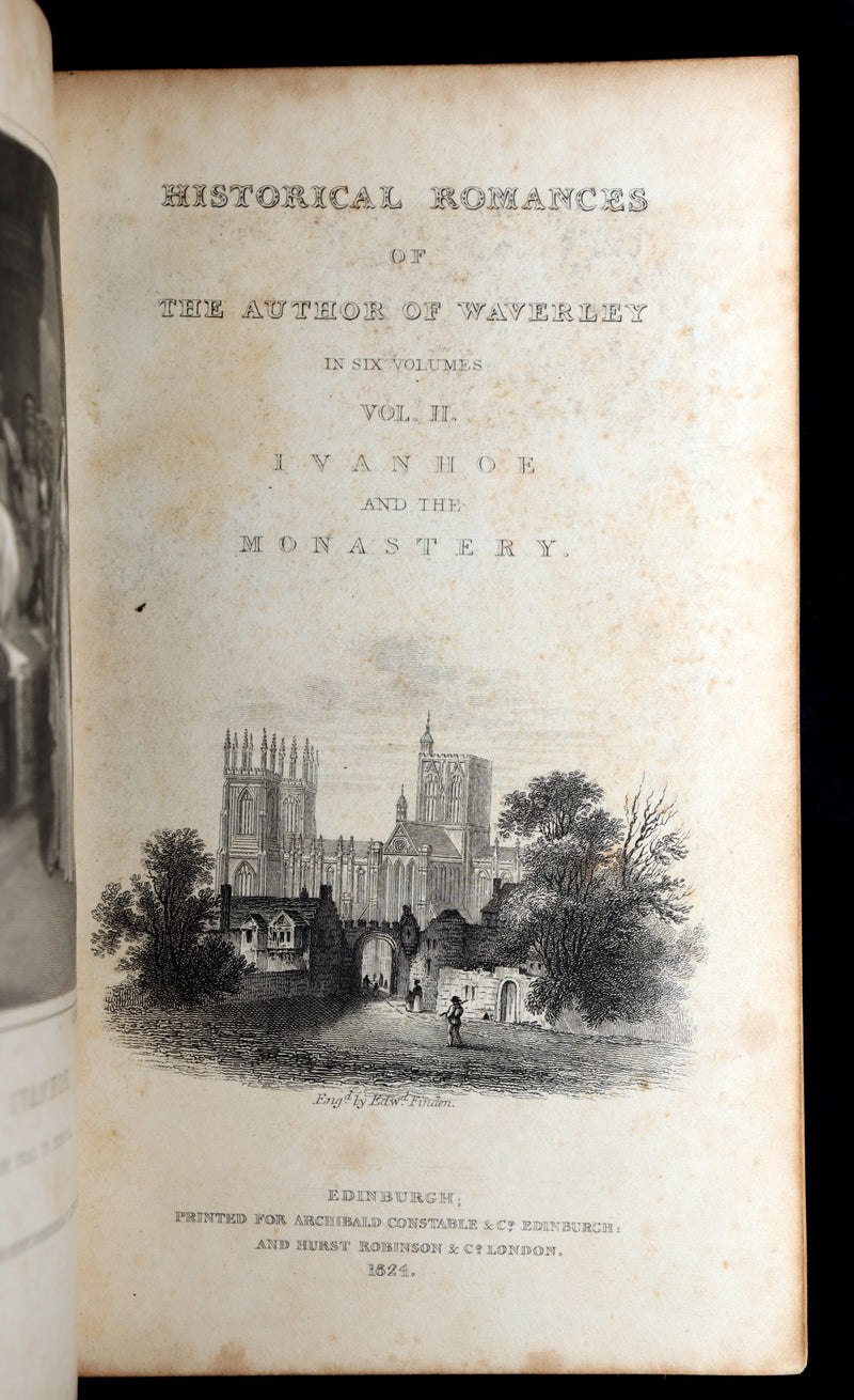1824 Rare Book Set - Sir Walter Scott’s Historical Romances, Ivanhoe, etc.