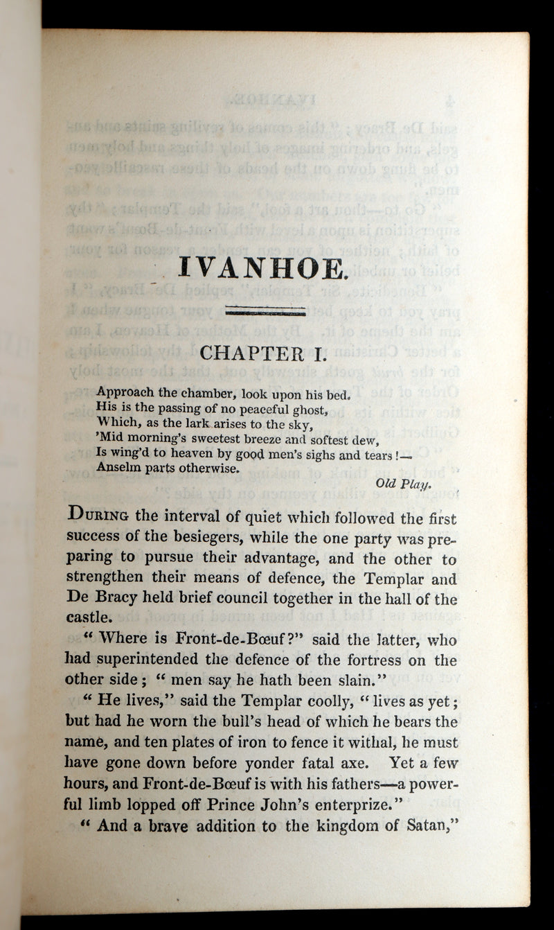 1824 Rare Book Set - Sir Walter Scott’s Historical Romances, Ivanhoe, etc.