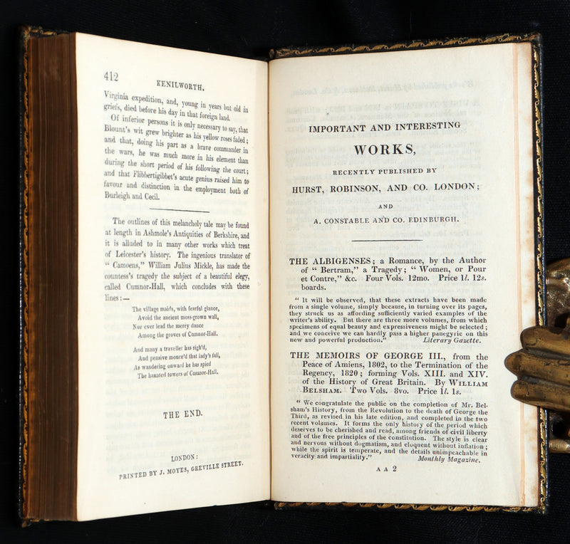 1824 Rare Book Set - Sir Walter Scott’s Historical Romances, Ivanhoe, etc.