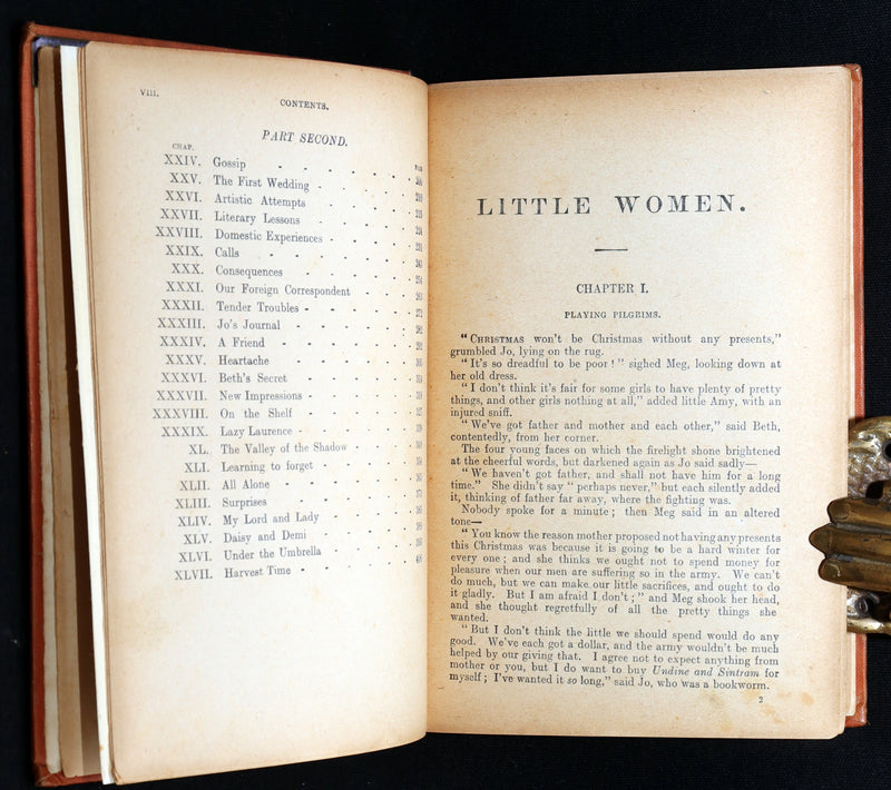 1910 Rare Art Nouveau Binding - Little Women and Good Wives by Louisa M. Alcott