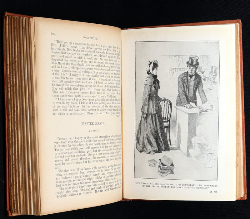 1910 Rare Art Nouveau Binding - Little Women and Good Wives by Louisa M. Alcott