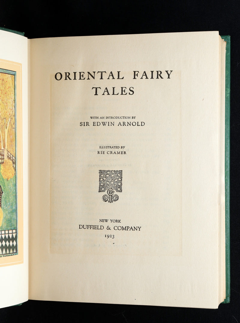1923 Rare Book - Oriental Fairy Tales Illustrated by Rie Cramer