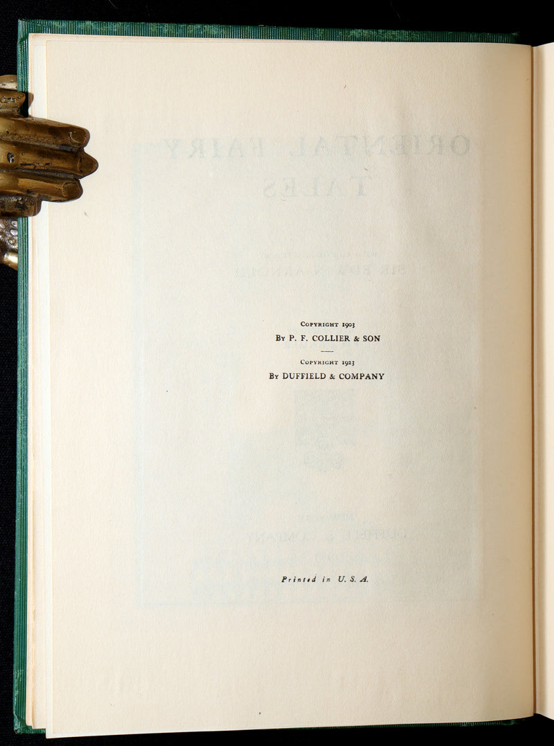 1923 Rare Book - Oriental Fairy Tales Illustrated by Rie Cramer