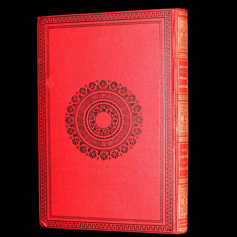 1881 French Hetzel Initiales Edition - Cinq Semaines en Ballon by Jules Verne
