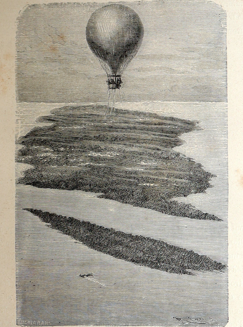 1881 French Hetzel Initiales Edition - Cinq Semaines en Ballon by Jules Verne