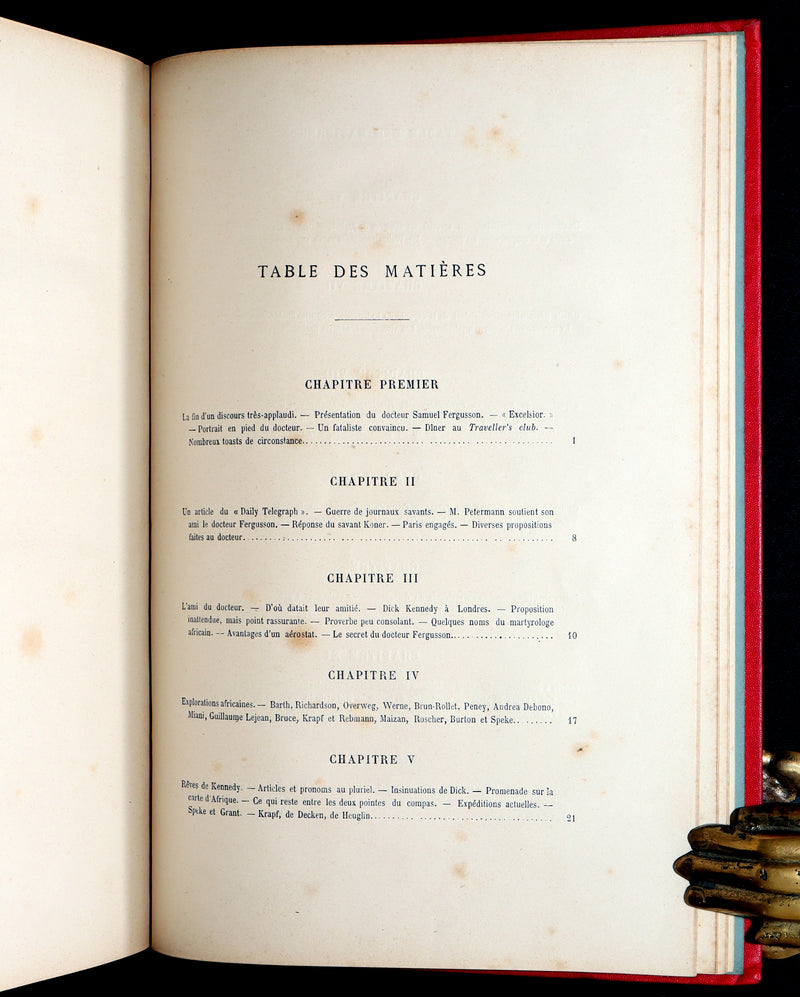 1881 French Hetzel Initiales Edition - Cinq Semaines en Ballon by Jules Verne