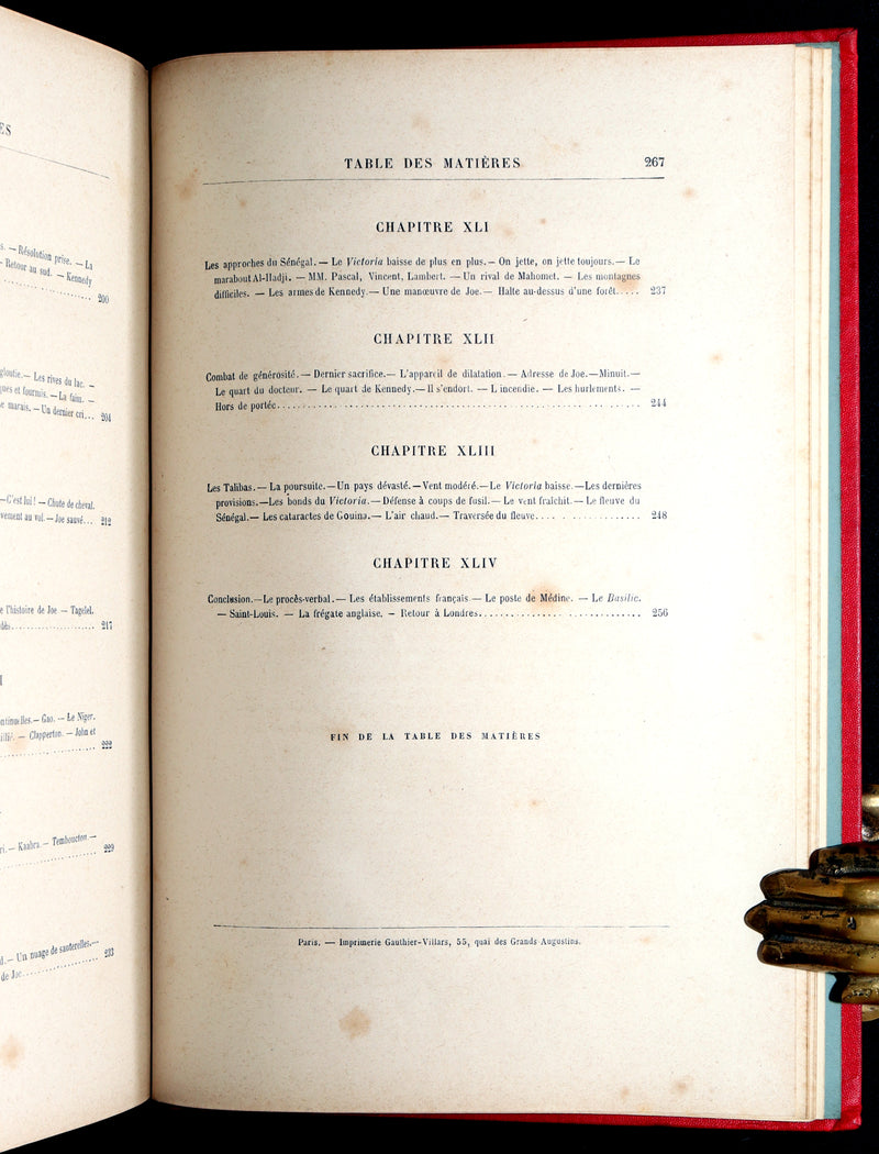 1881 French Hetzel Initiales Edition - Cinq Semaines en Ballon by Jules Verne