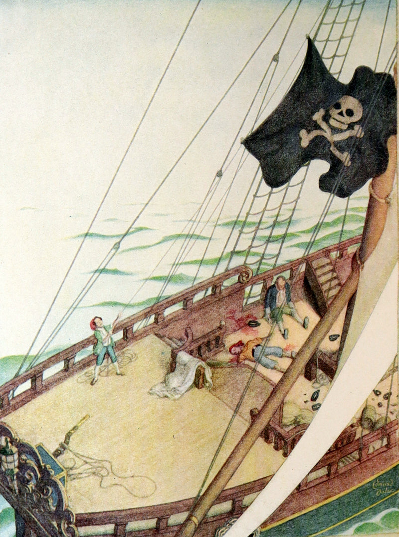 1927 First Edmund Dulac Illustrated Edition - Treasure Island by Louis Stevenson