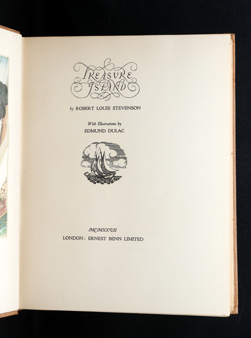 1927 First Edmund Dulac Illustrated Edition - Treasure Island by Louis Stevenson