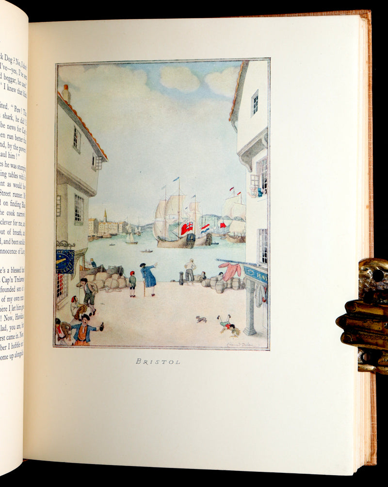 1927 First Edmund Dulac Illustrated Edition - Treasure Island by Louis Stevenson
