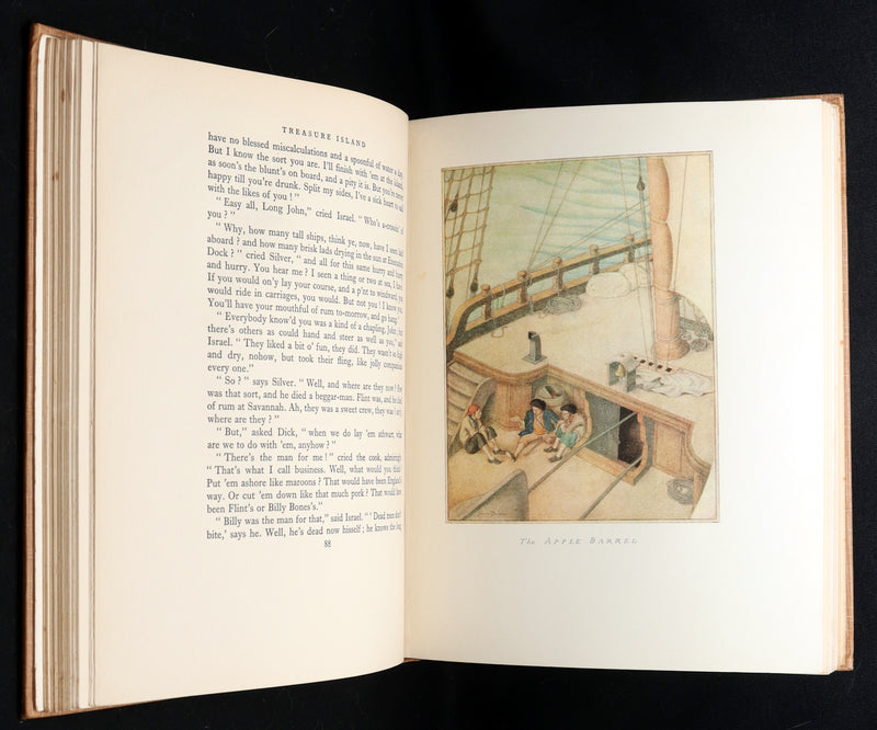 1927 First Edmund Dulac Illustrated Edition - Treasure Island by Louis Stevenson