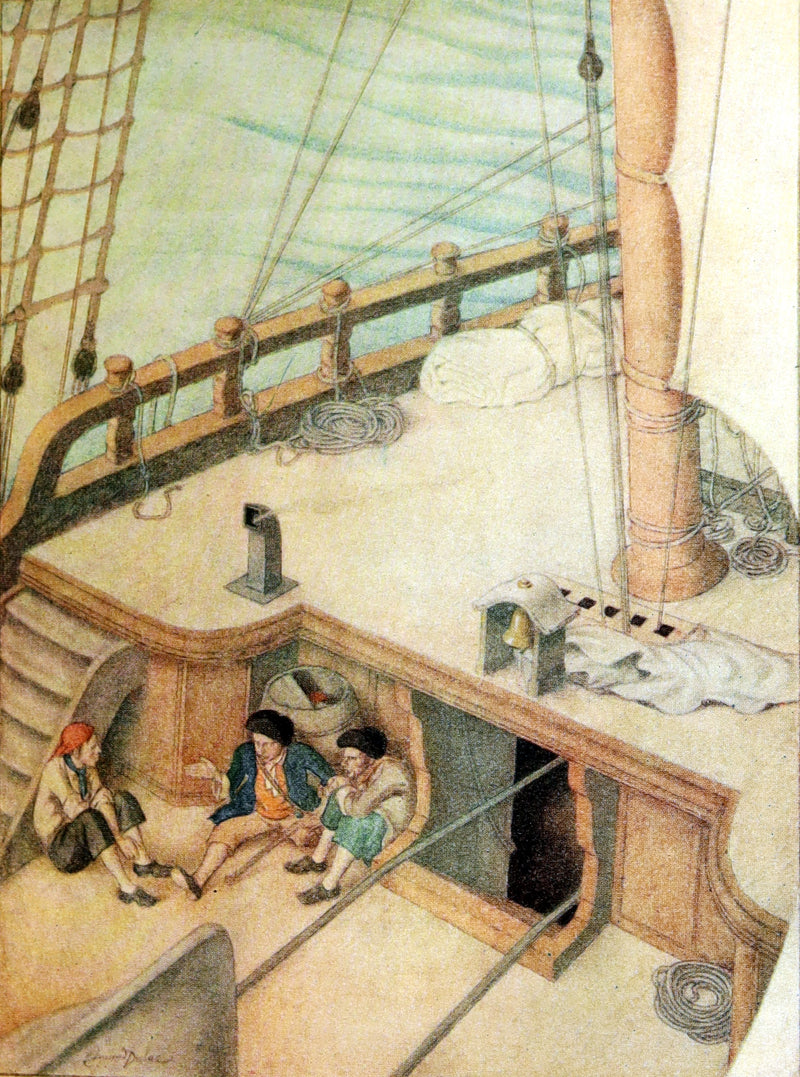 1927 First Edmund Dulac Illustrated Edition - Treasure Island by Louis Stevenson
