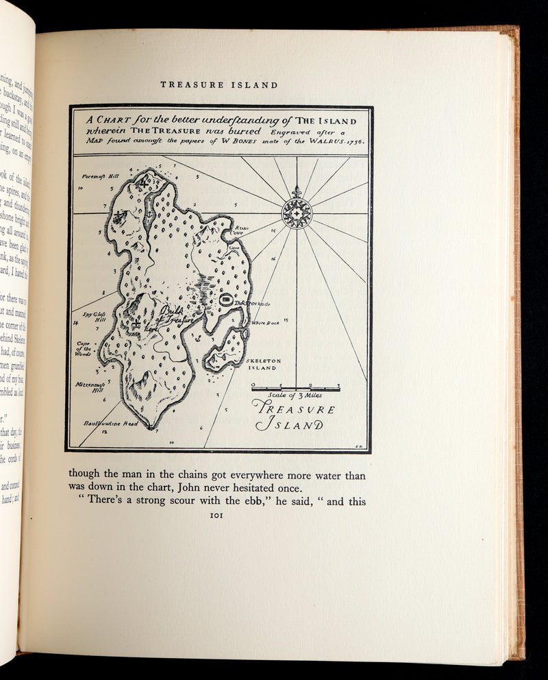 1927 First Edmund Dulac Illustrated Edition - Treasure Island by Louis Stevenson