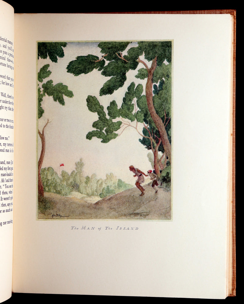 1927 First Edmund Dulac Illustrated Edition - Treasure Island by Louis Stevenson