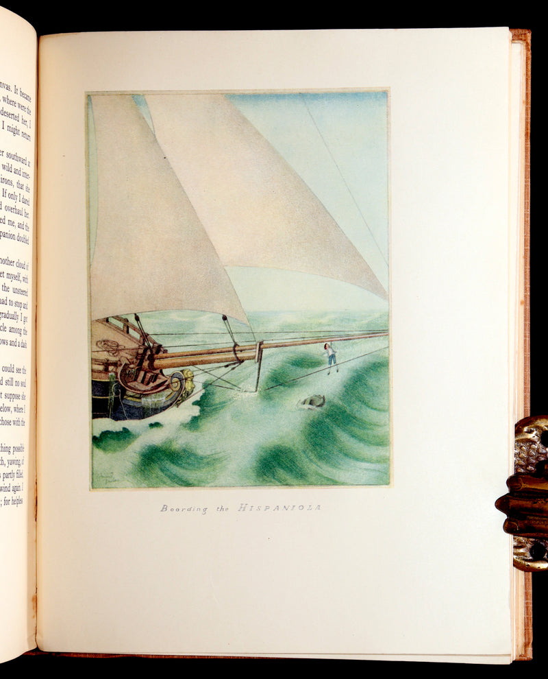 1927 First Edmund Dulac Illustrated Edition - Treasure Island by Louis Stevenson