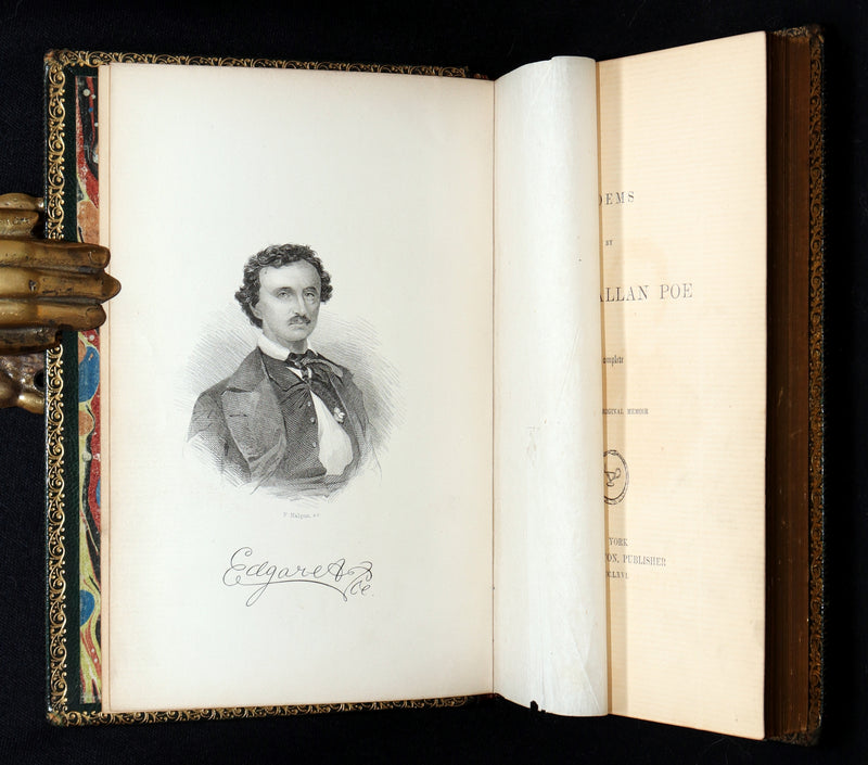 1866 Rare Book - Poems by Edgar Allan Poe. Complete with an Original Memoir