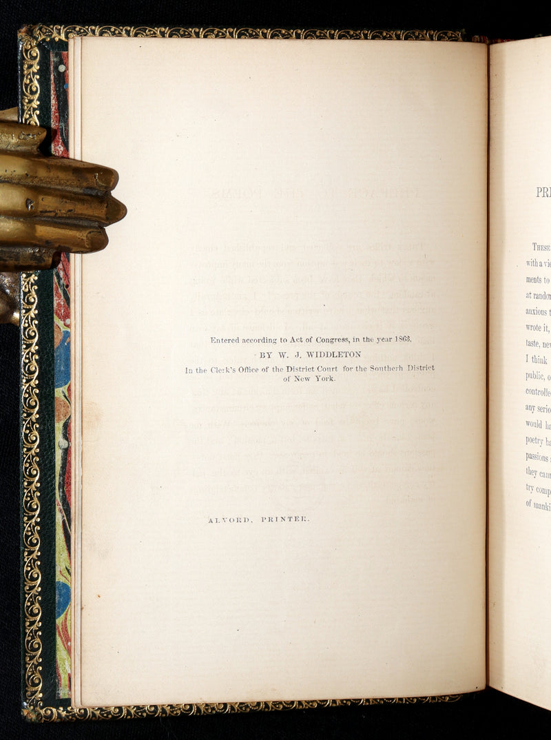 1866 Rare Book - Poems by Edgar Allan Poe. Complete with an Original Memoir
