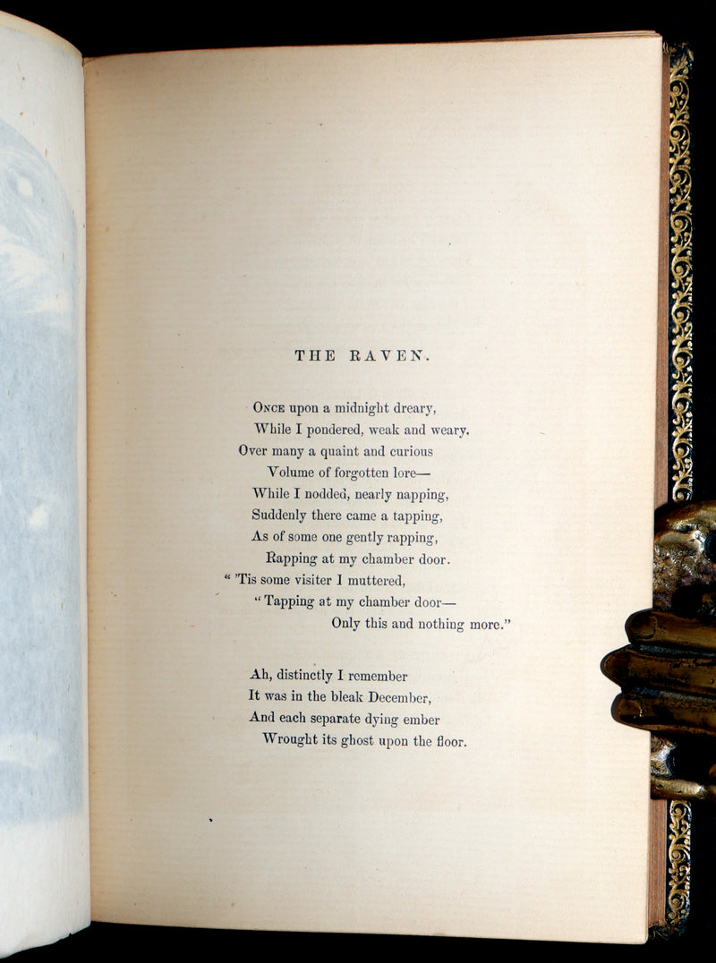 1866 Rare Book - Poems by Edgar Allan Poe. Complete with an Original Memoir