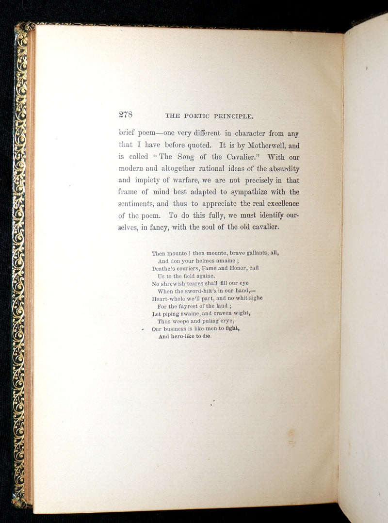 1866 Rare Book - Poems by Edgar Allan Poe. Complete with an Original Memoir