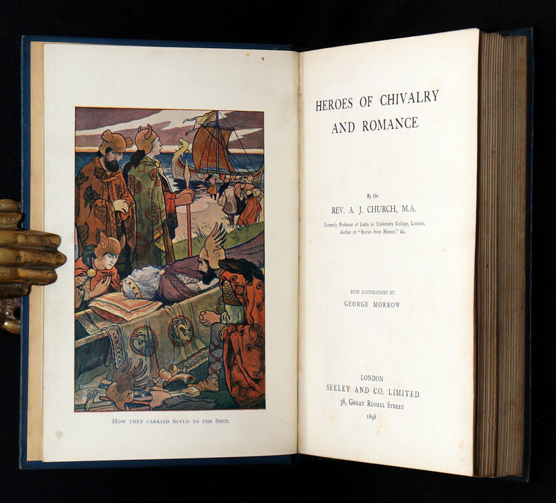 1898 First Edition - Heroes of Chivalry and Romance Illustrated by George Morrow