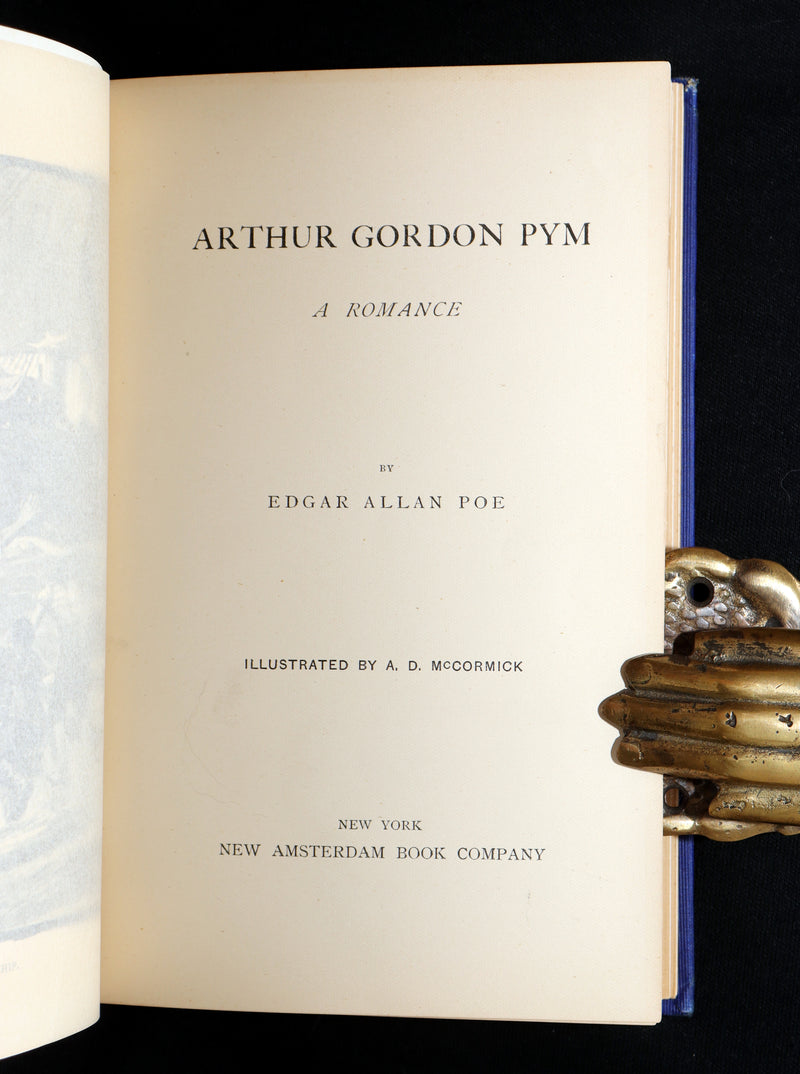 1889 Rare Book - Arthur Gordon Pym by Edgar Allan Poe, Illustrated by McCormick