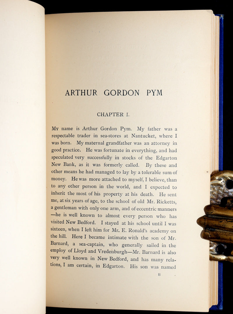 1889 Rare Book - Arthur Gordon Pym by Edgar Allan Poe, Illustrated by McCormick