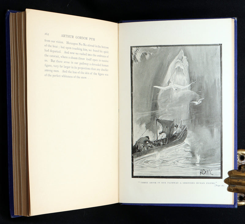 1889 Rare Book - Arthur Gordon Pym by Edgar Allan Poe, Illustrated by McCormick