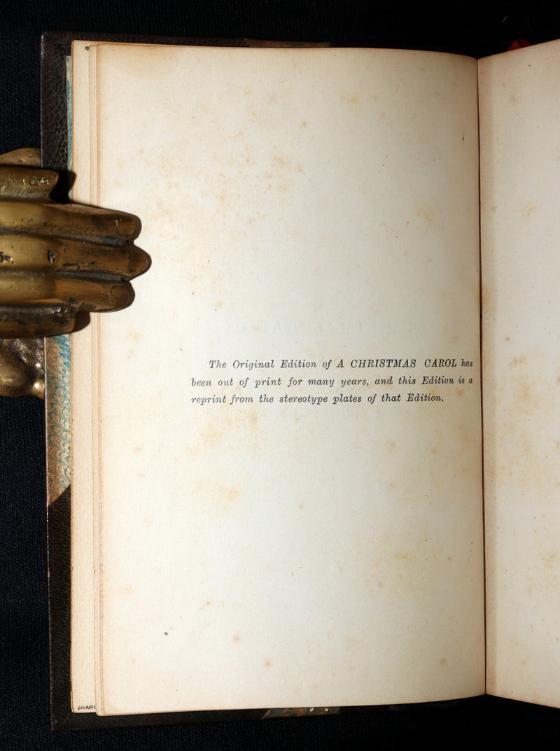 1886 Scarce Hand-colored Edition - A Christmas Carol, A Ghost Story of Christmas