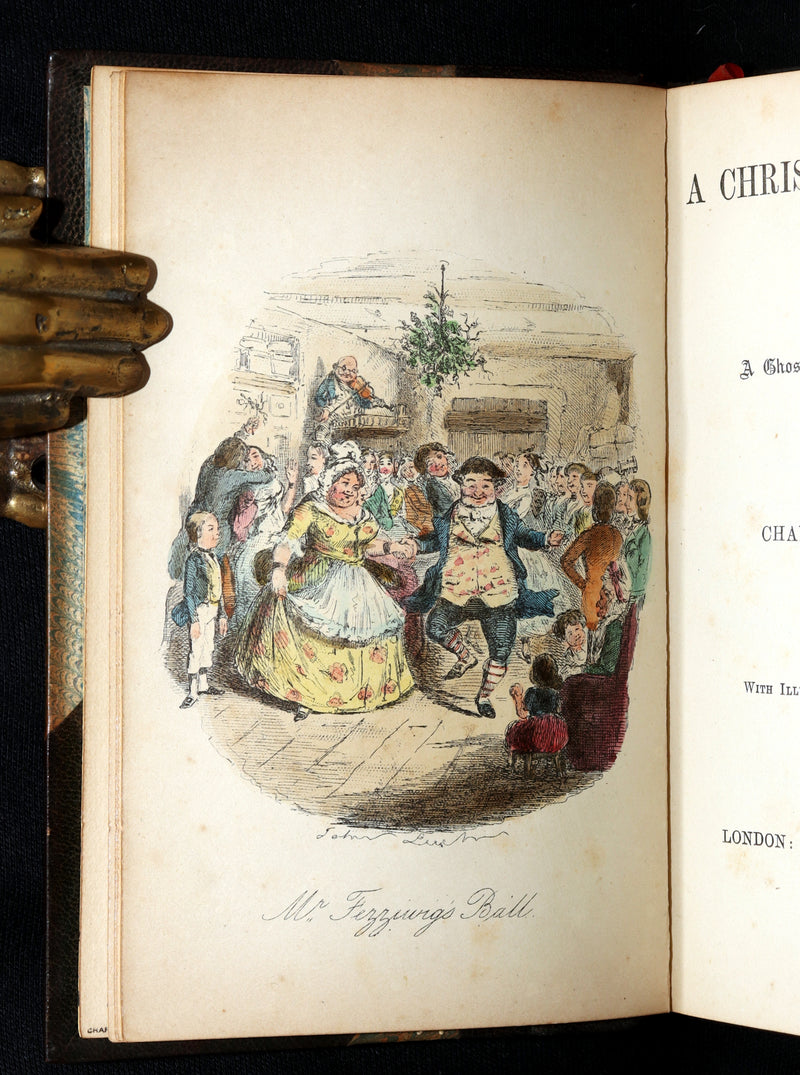 1886 Scarce Hand-colored Edition - A Christmas Carol, A Ghost Story of Christmas