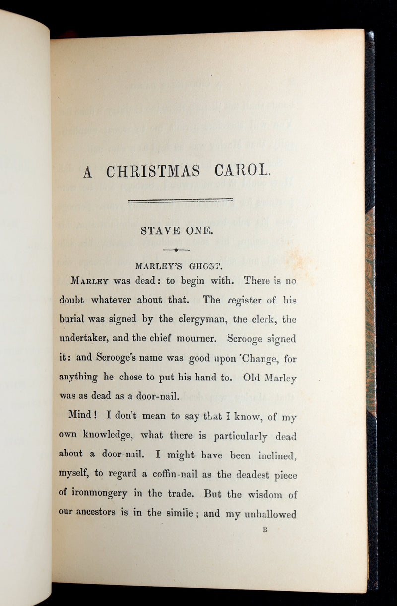 1886 Scarce Hand-colored Edition - A Christmas Carol, A Ghost Story of Christmas