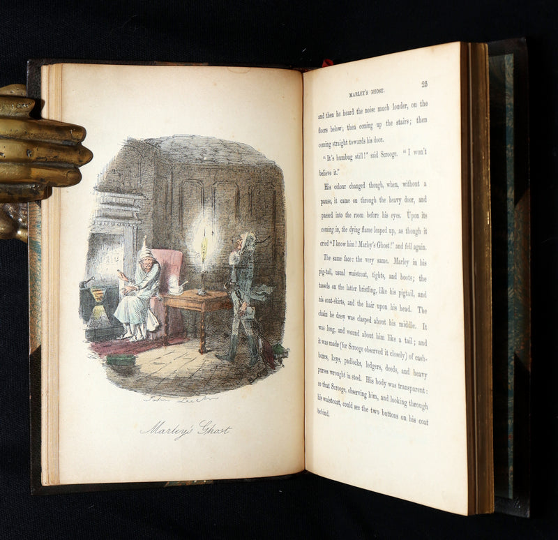 1886 Scarce Hand-colored Edition - A Christmas Carol, A Ghost Story of Christmas