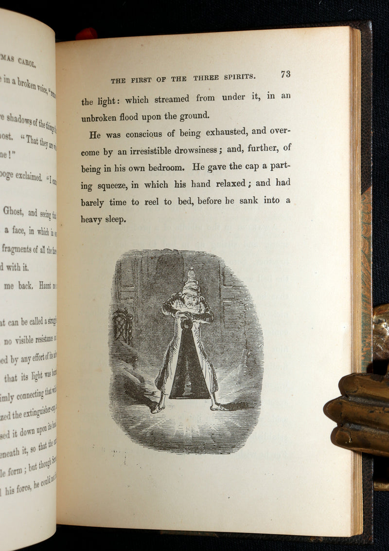 1886 Scarce Hand-colored Edition - A Christmas Carol, A Ghost Story of Christmas