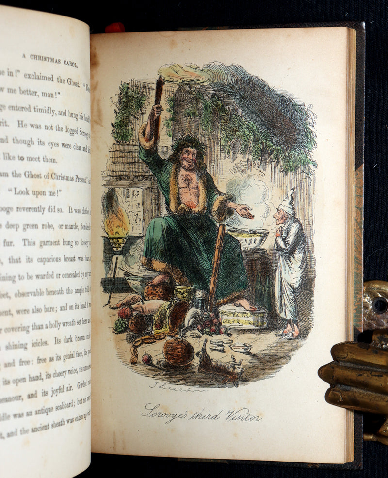1886 Scarce Hand-colored Edition - A Christmas Carol, A Ghost Story of Christmas