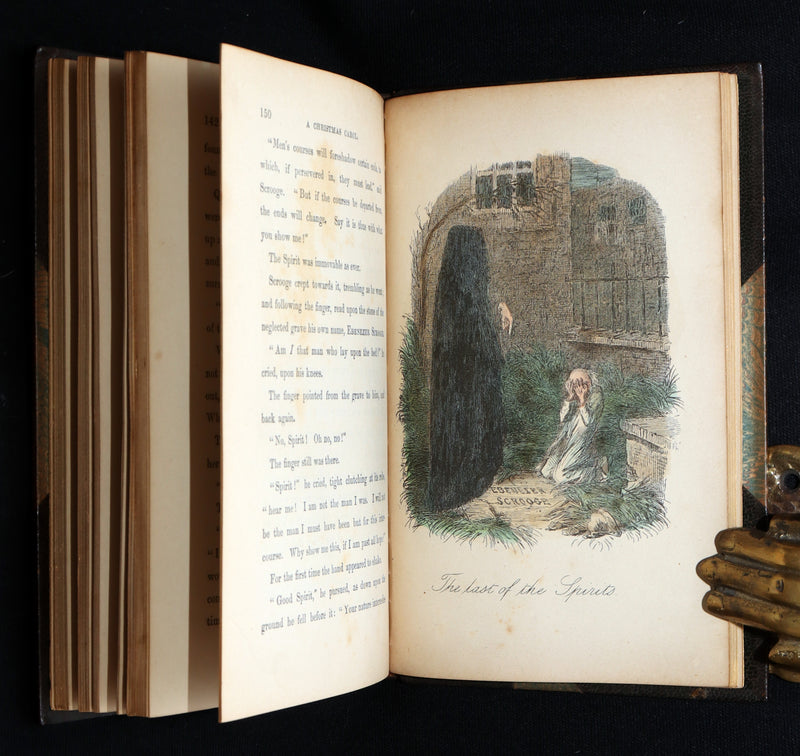 1886 Scarce Hand-colored Edition - A Christmas Carol, A Ghost Story of Christmas