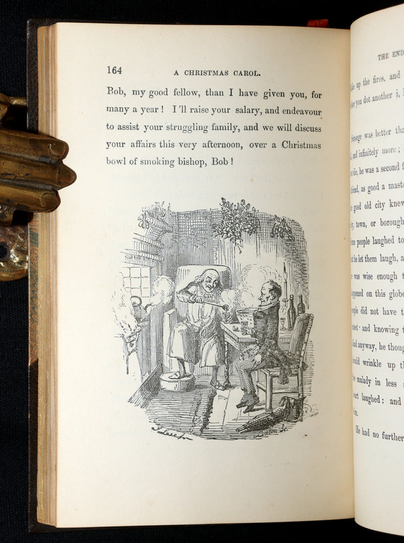 1886 Scarce Hand-colored Edition - A Christmas Carol, A Ghost Story of Christmas