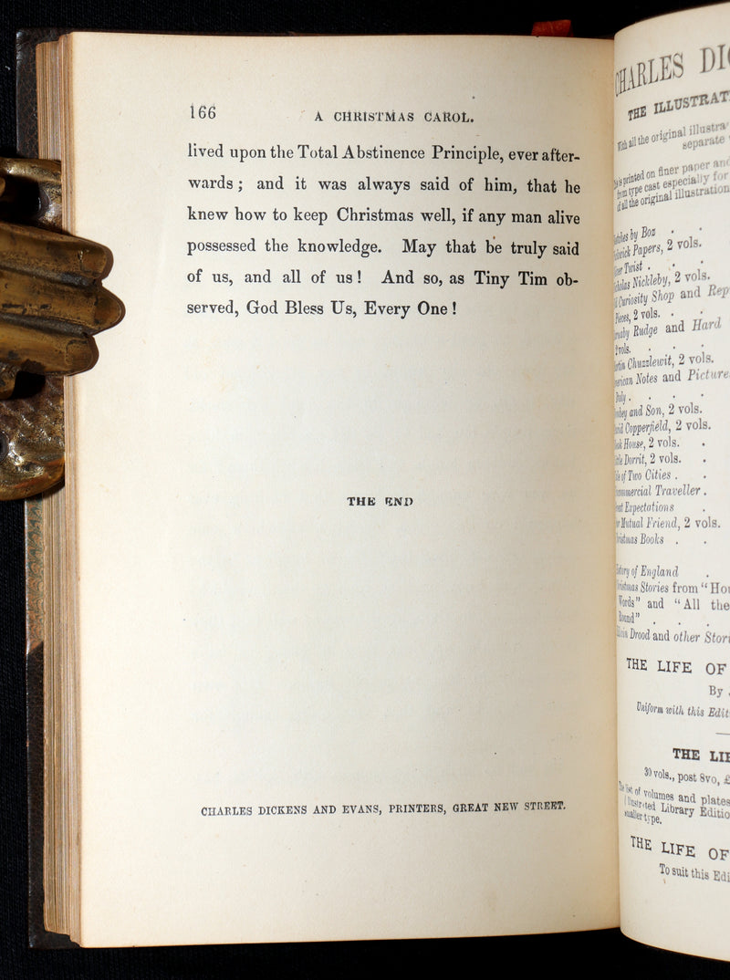 1886 Scarce Hand-colored Edition - A Christmas Carol, A Ghost Story of Christmas