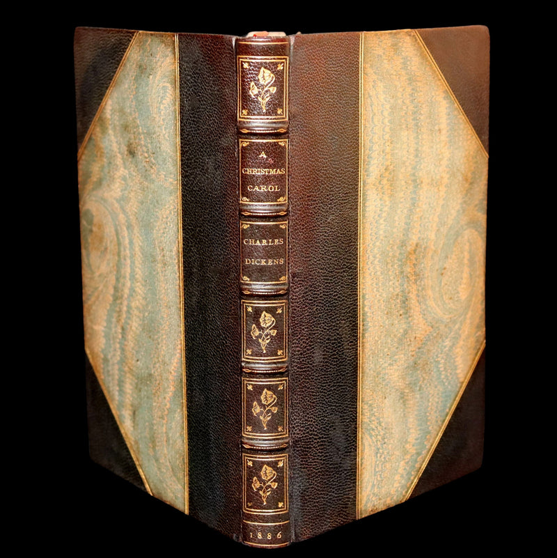 1886 Scarce Hand-colored Edition - A Christmas Carol, A Ghost Story of Christmas