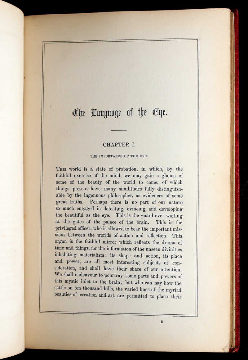 1856 Rare Victorian Treatise on Physiognomy - Language of the Eye by J. Turnley