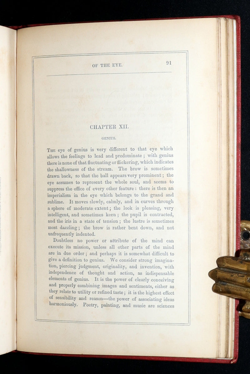 1856 Rare Victorian Treatise on Physiognomy - Language of the Eye by J. Turnley